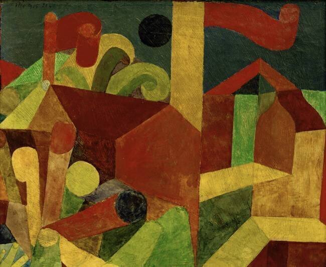 Houses of Flags Landscape Paul Klee
