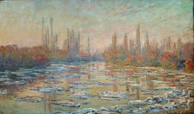 Ice cream or debacle on the seine Claude Monet