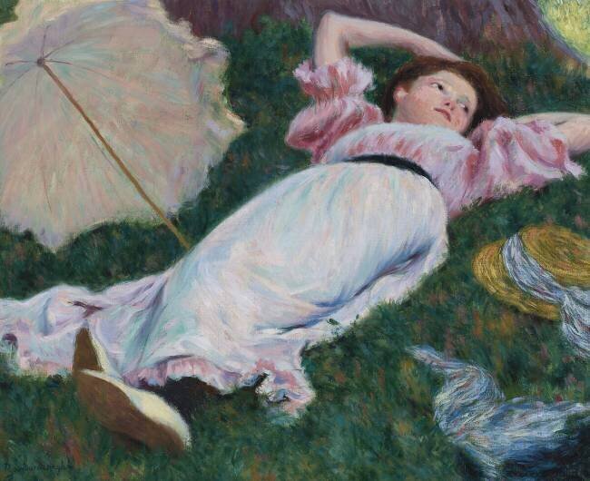 Impressionism : Reclining woman Federico Zandomeneghi
