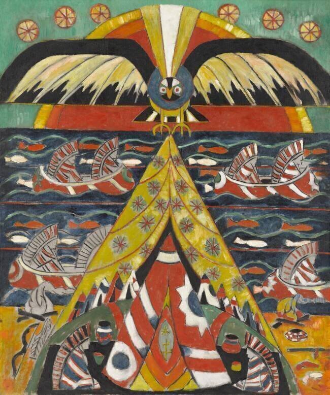 Indian Fantasy, 1914 (oil on canvas) Marsden Hartley