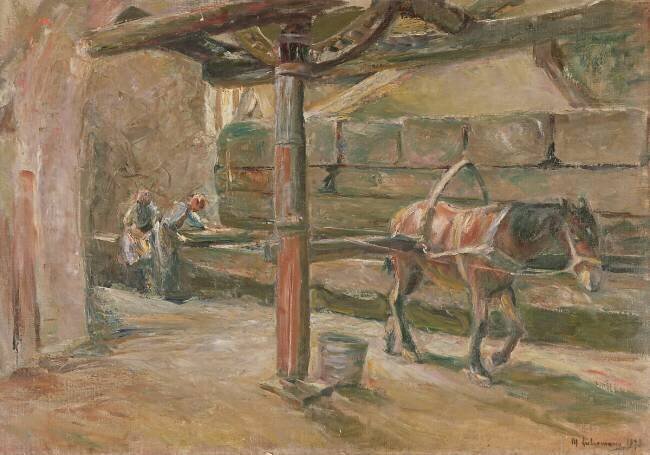 Interior of a flour mill in Florence Max Liebermann
