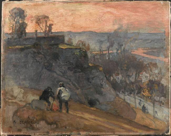 Issy-les-Moulineaux, vue de la Seine en 1901 Auguste Lepère