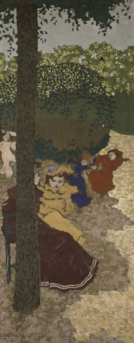 Jardins publics : fillettes jouant Edouard Vuillard