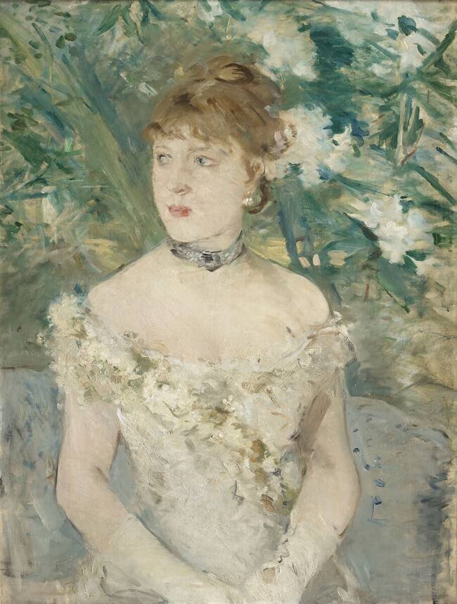 Jeune femme en toilette de bal Berthe Morisot