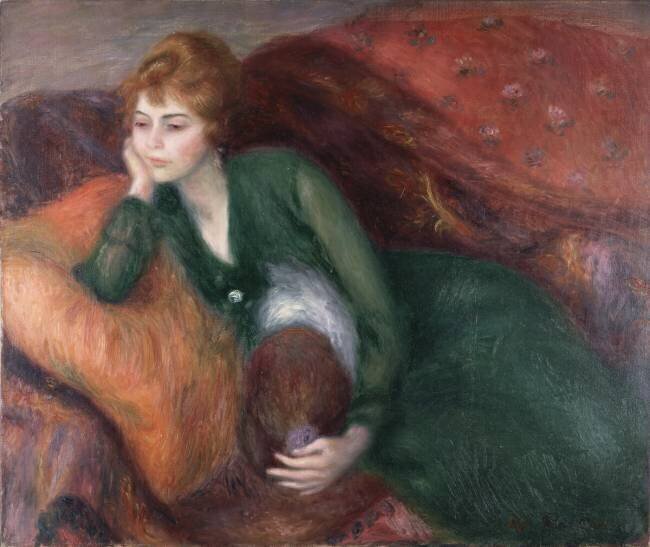 Jeune femme en vert William James Glackens