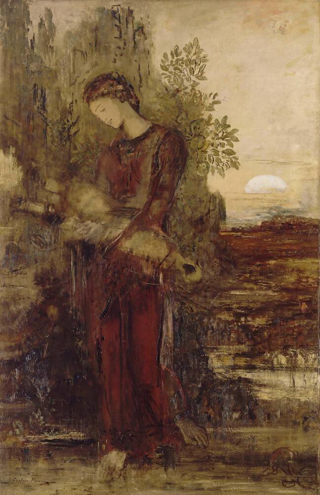 Jeune fille thrace portant la tête d'Orphée Gustave Moreau
