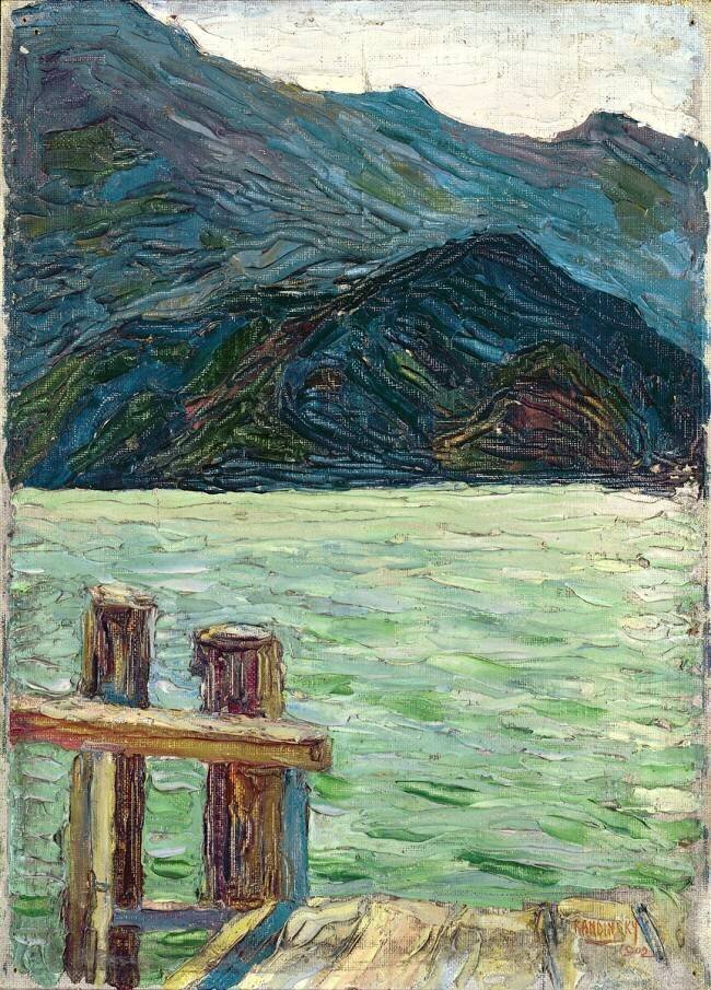 Kochelsee over the bay Wassily Kandinsky