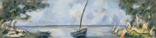 La barque et les baigneurs Paul Cézanne