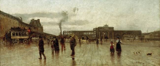 La Cour du Carrousel et les ruines des Tuileries Siebe Johannes Ten Cate