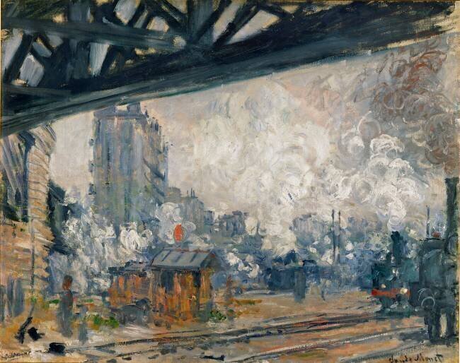 La Gare Saint-Lazare, vue extérieure Claude Monet
