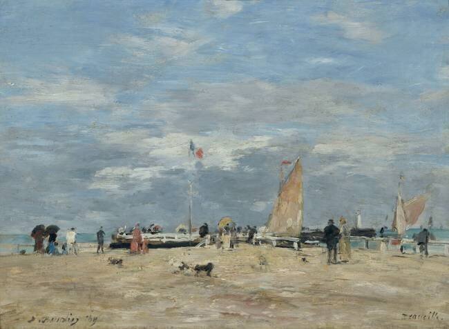 La jetée de Deauville Eugène Boudin
