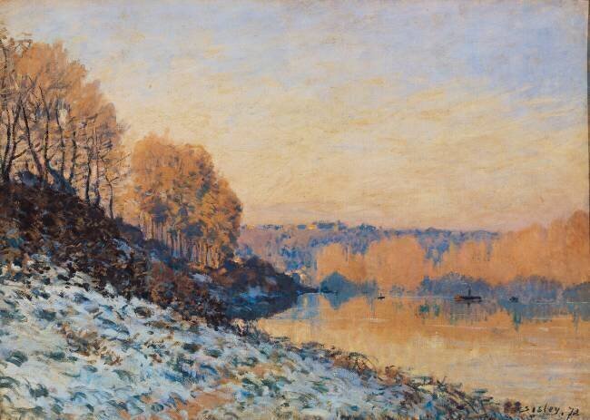 La neige à Port-Marly, gelée blanche Alfred Sisley