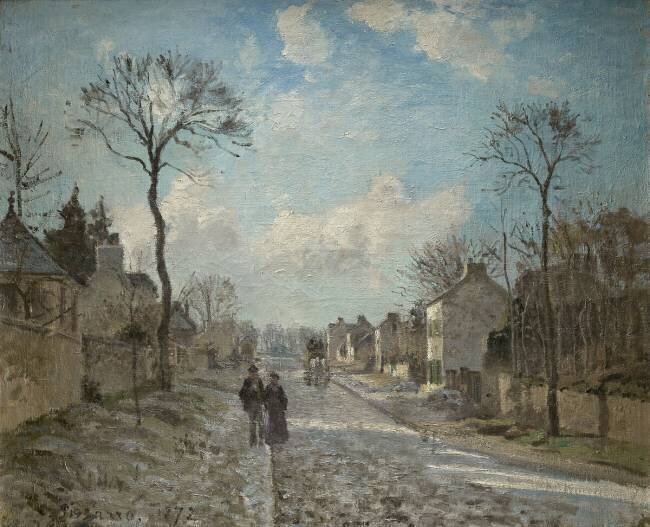 La route de Louveciennes Camille Pissarro