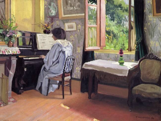 Lady at the Piano Félix Vallotton