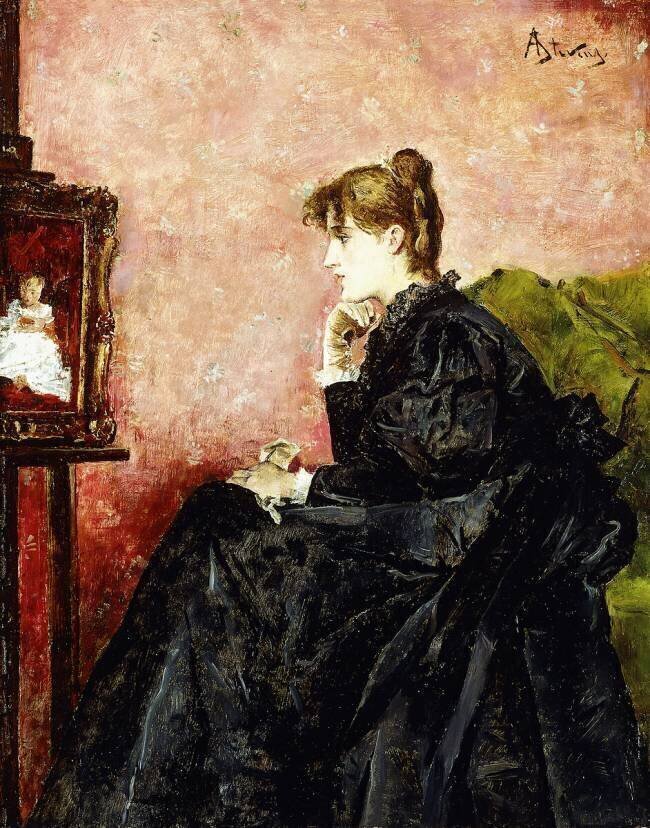 Lady in Black Alfred Stevens