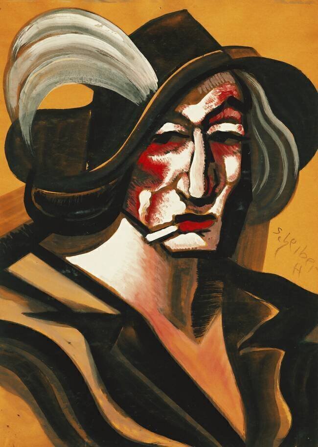 Lady with Hat Hugo Scheiber