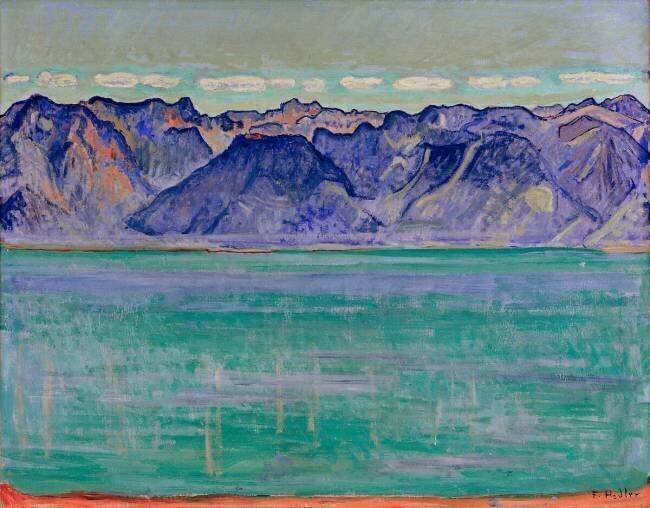 Lake Geneva and Savoy mount Ferdinand Hodler