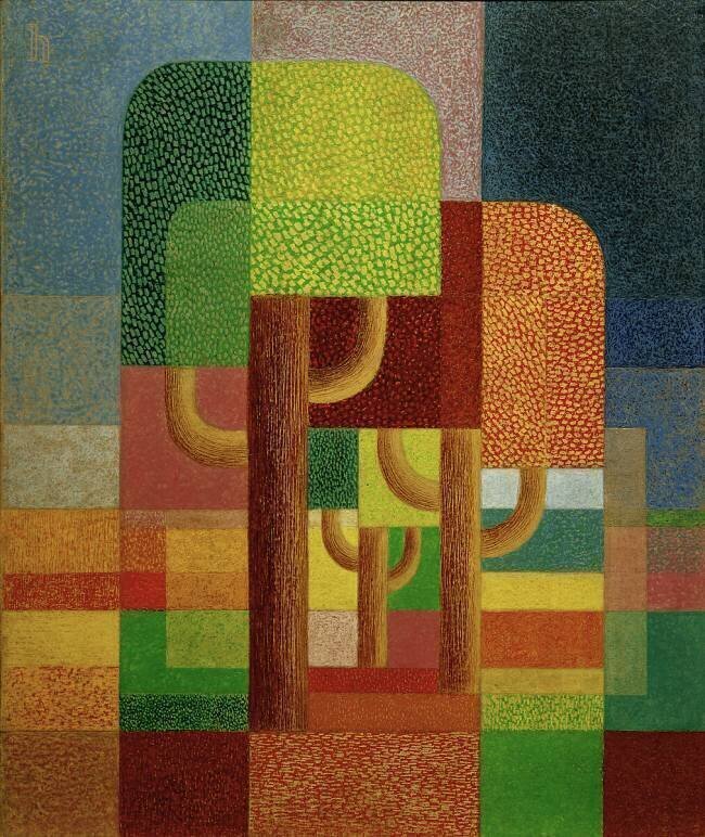 Landscape, Trees Heinrich Hoerle