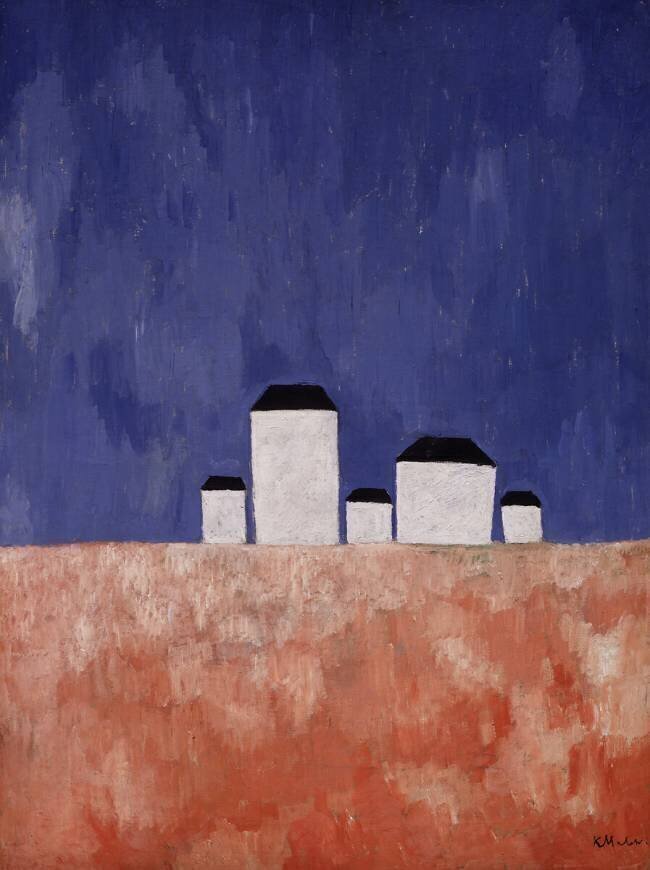 Landscape with Five Houses Kazimir Malevitch