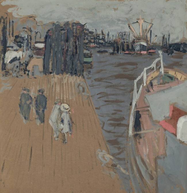 Le cargo à quai, Hambourg Edouard Vuillard