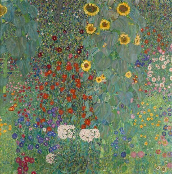 Le jardin aux tournesols (Jardin Breweru à Litzlberg sur l'Attersee) Gustav Klimt