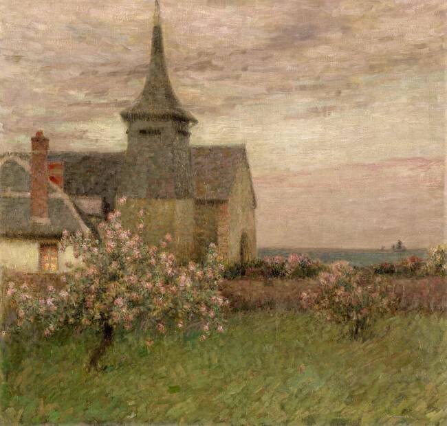 Le presbytère et l'église de Gerberoy (Oise) Henri Le Sidaner