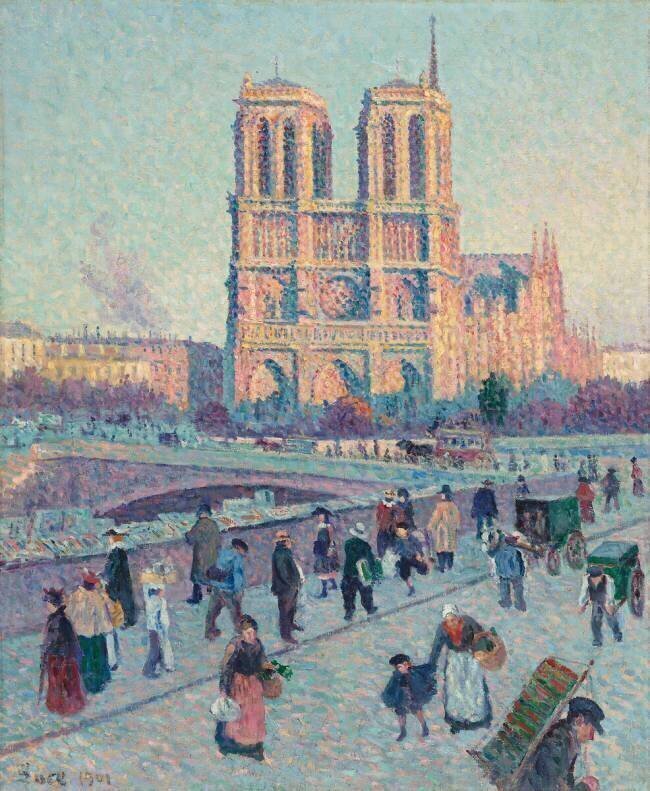 Le Quai Saint Michel et Notre-Dame de Paris Maximilien Luce