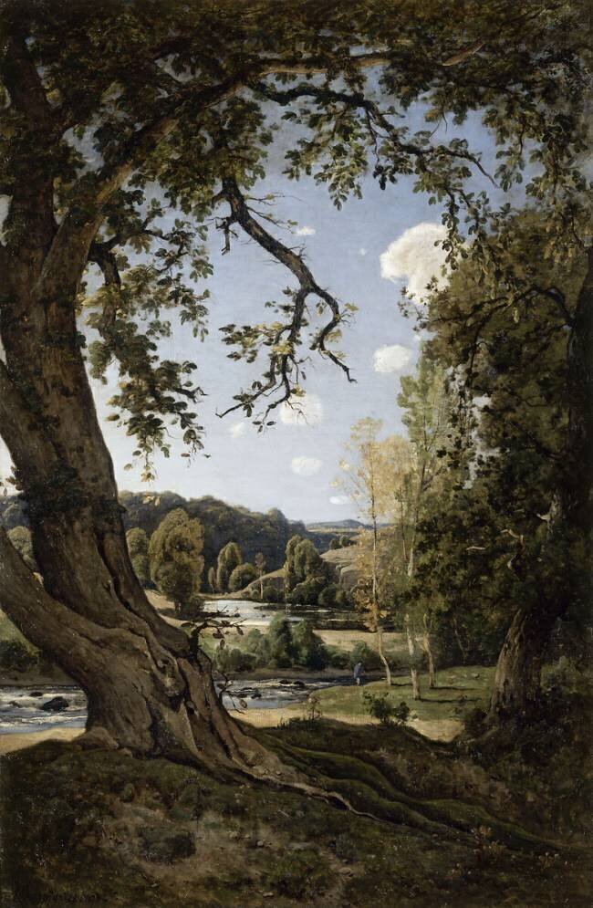 Le Vieux noyer. Souvenir de l'Allier Henri Joseph Harpignies