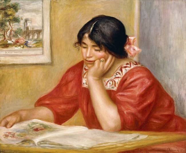 Leontine Reading Auguste Renoir
