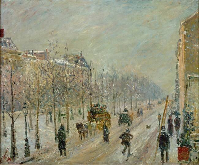 Les Boulevards, extérieurs, effet de neige Camille Pissarro