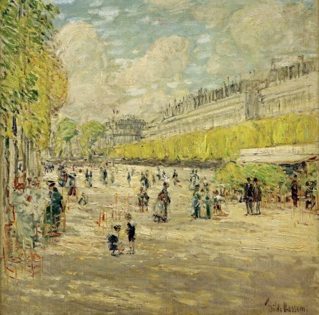 Les Jardins des Tuileries Childe Hassam