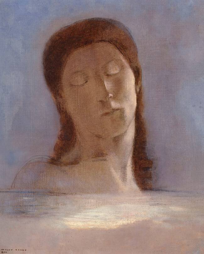 Les yeux clos Odilon Redon