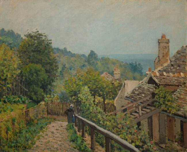Louveciennes. Sentier de la Mi-Côte dit autrefois Hauteurs de Marly Alfred Sisley