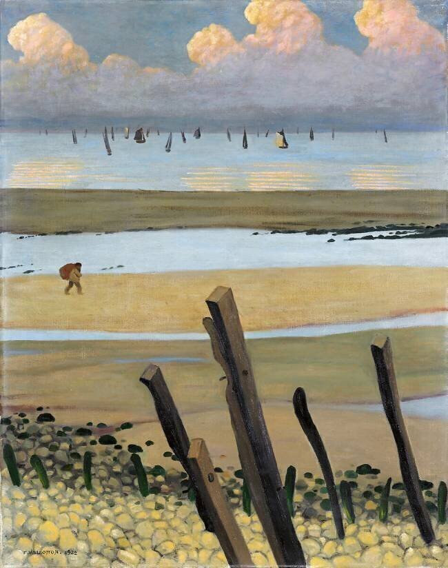 Low Tide at Villerville Félix Vallotton