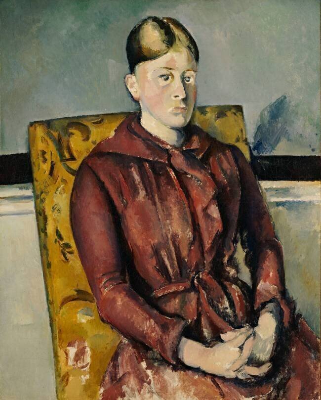 Madame Cezanne with a Yellow Armchair Paul Cézanne