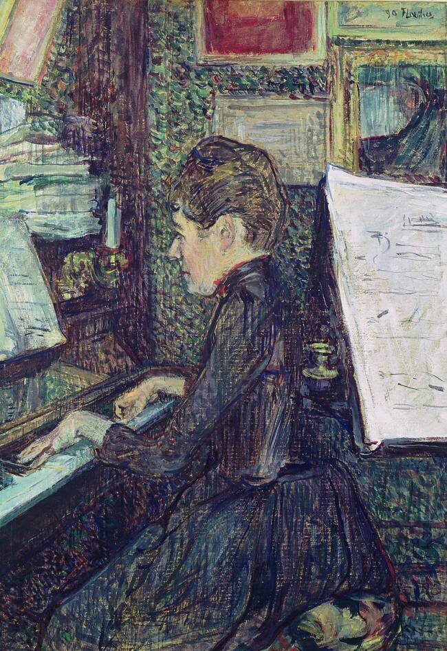 Mademoiselle Dihau Henri de Toulouse-Lautrec