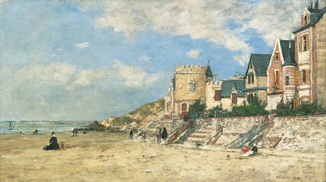 Malakoff Tower and the Shore at Trouville Eugène Boudin