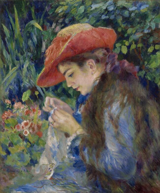 Marie-Therese Durand-Ruel Sewing Auguste Renoir