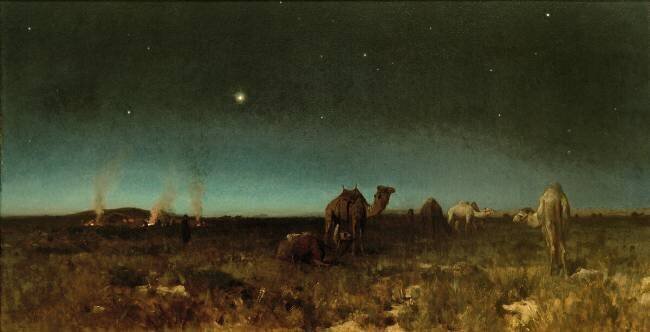 Moonlit Night in the Desert Eugen Bracht