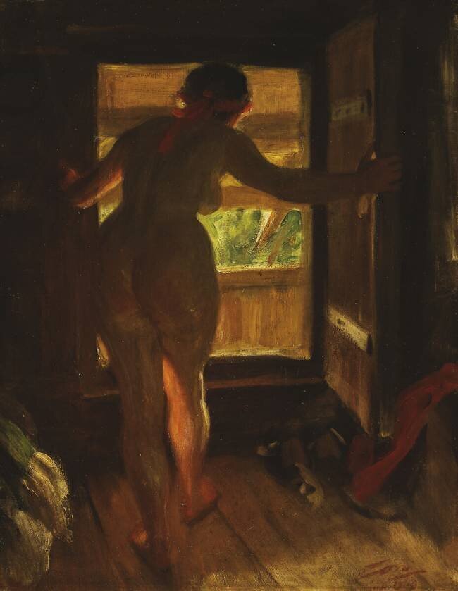 Mora Girl at an Open Door Anders Zorn