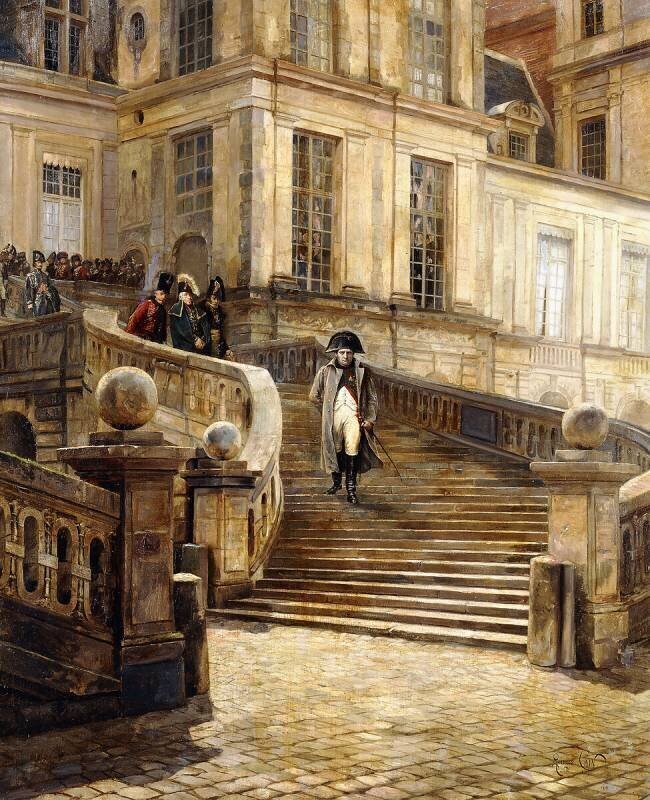 Napoléon Ier à Fontainebleau après l'abdication Georges Cain