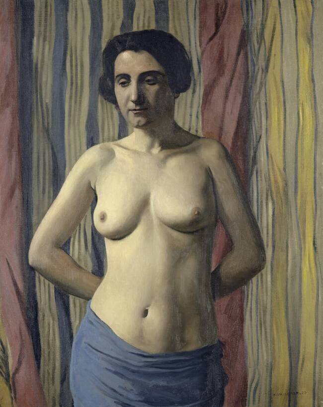 Nude with blue scarf Félix Vallotton