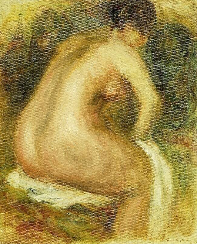 Nude Woman Bathing Auguste Renoir