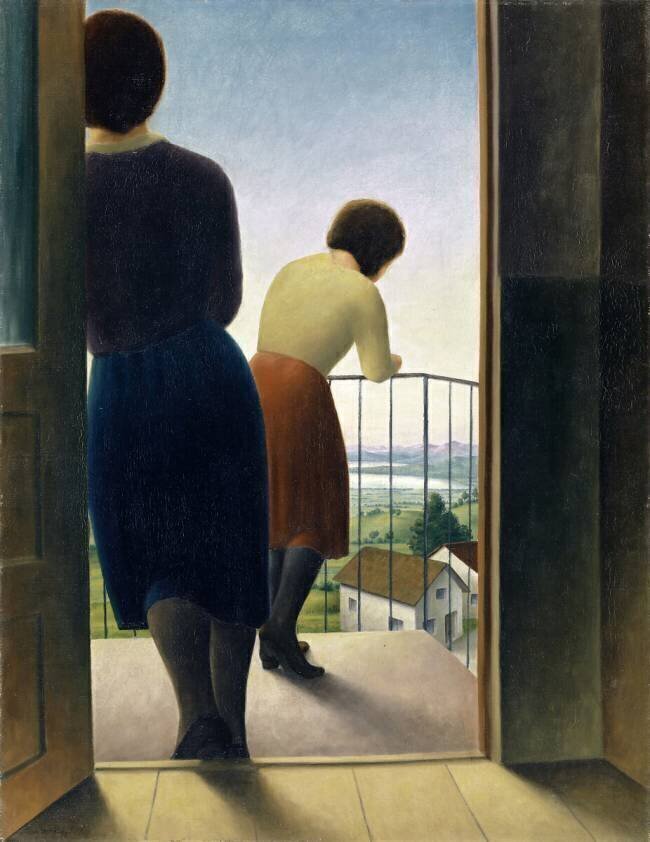 On the balcony Georg Schrimpf