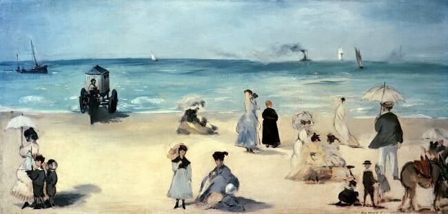 On the Beach, Boulogne-sur-Mer Edouard Manet