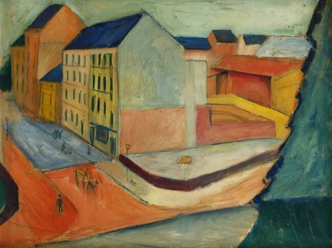 Our Street with a Equestrian Track, Bonn August Macke