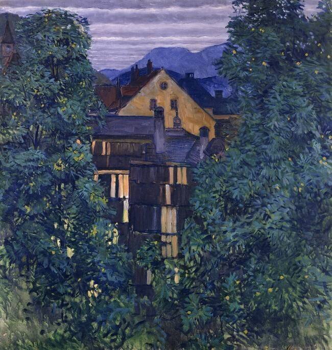 Overview of Payerbach, in the background the Rax Koloman Moser