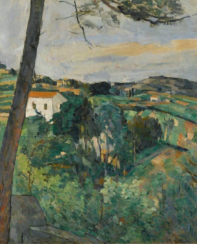 Paysage au toit rouge ou le pin d'Estaque Paul Cézanne