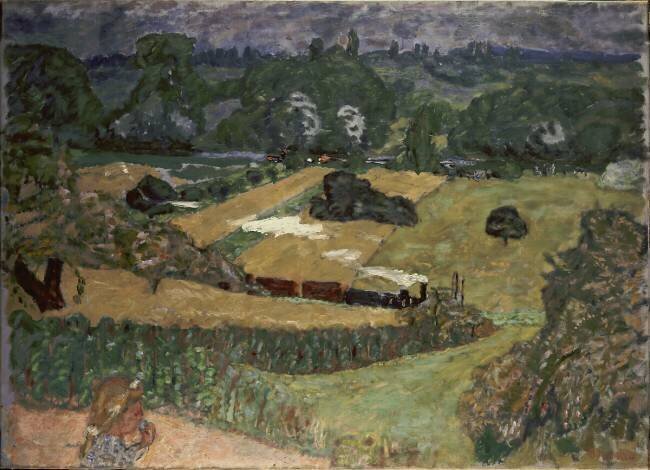Paysage avec train Pierre Bonnard