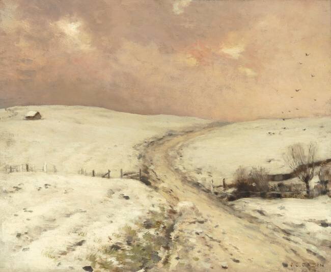 Paysage de neige Jean-Charles Cazin
